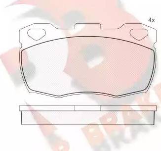 R Brake RB0799 - Kit pastiglie freno, Freno a disco autozon.pro