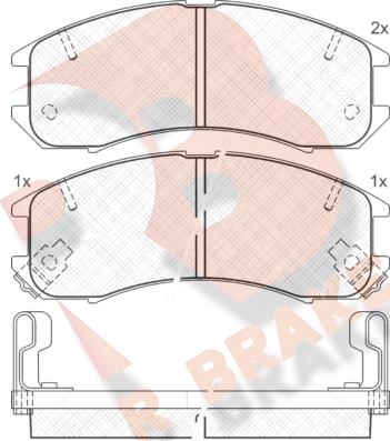 R Brake RB0795 - Kit pastiglie freno, Freno a disco autozon.pro