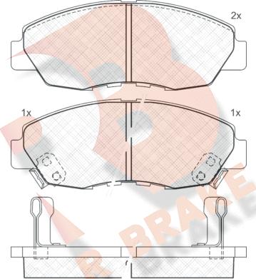 R Brake RB0797 - Kit pastiglie freno, Freno a disco autozon.pro