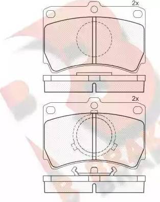 R Brake RB0756 - Kit pastiglie freno, Freno a disco autozon.pro