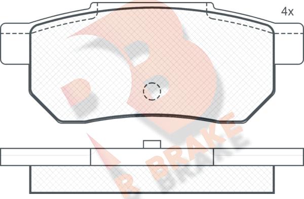 R Brake RB0751 - Kit pastiglie freno, Freno a disco autozon.pro