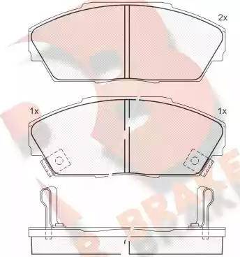 R Brake RB0704 - Kit pastiglie freno, Freno a disco autozon.pro