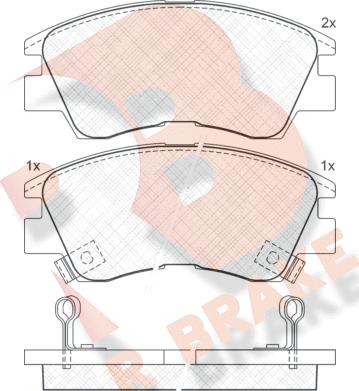 R Brake RB0701 - Kit pastiglie freno, Freno a disco autozon.pro