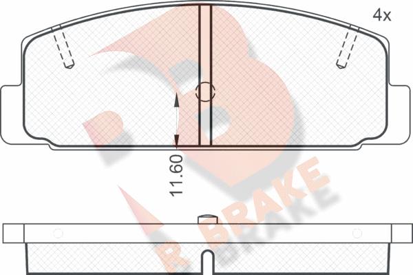 R Brake RB0785 - Kit pastiglie freno, Freno a disco autozon.pro