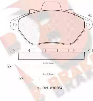 R Brake RB0786 - Kit pastiglie freno, Freno a disco autozon.pro