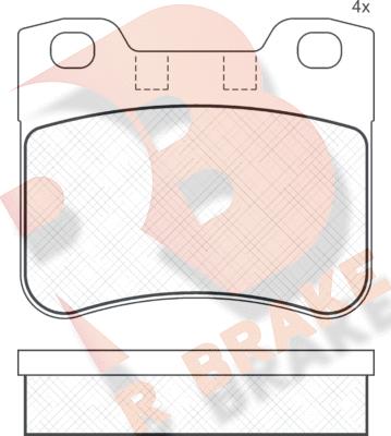 R Brake RB0788-204 - Kit pastiglie freno, Freno a disco autozon.pro