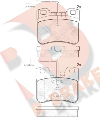 R Brake RB0788-203 - Kit pastiglie freno, Freno a disco autozon.pro