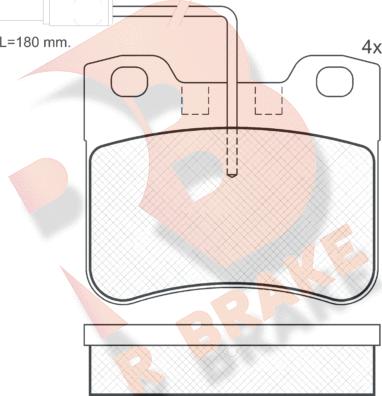 R Brake RB0788-202 - Kit pastiglie freno, Freno a disco autozon.pro