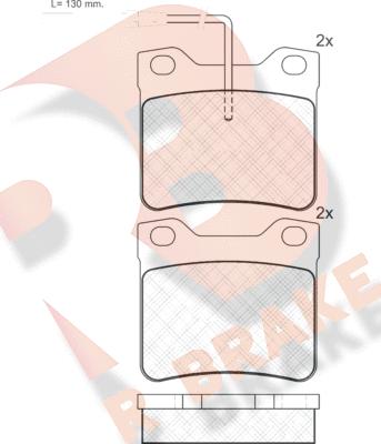 R Brake RB0787 - Kit pastiglie freno, Freno a disco autozon.pro