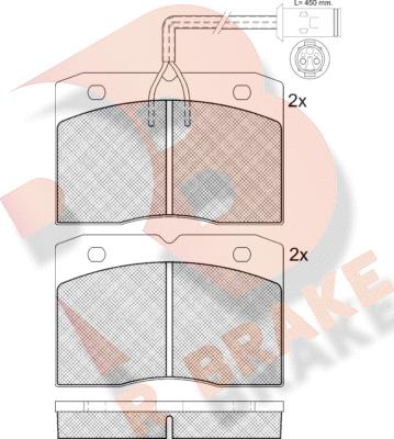 R Brake RB0730 - Kit pastiglie freno, Freno a disco autozon.pro