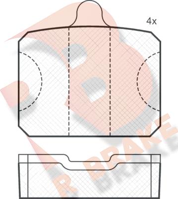 R Brake RB0737 - Kit pastiglie freno, Freno a disco autozon.pro