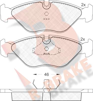 R Brake RB0774 - Kit pastiglie freno, Freno a disco autozon.pro