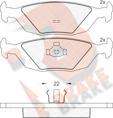 R Brake RB0775 - Kit pastiglie freno, Freno a disco autozon.pro