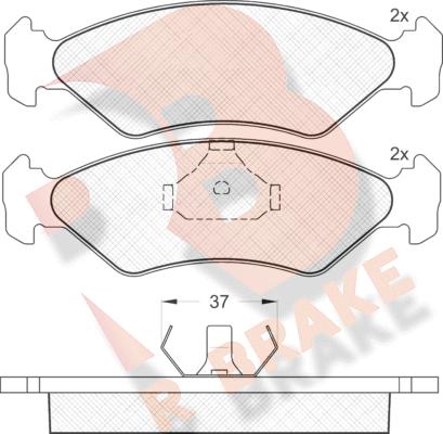 R Brake RB0776 - Kit pastiglie freno, Freno a disco autozon.pro