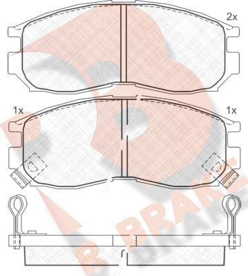 R Brake RB0771 - Kit pastiglie freno, Freno a disco autozon.pro