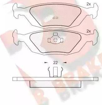 R Brake RB0778 - Kit pastiglie freno, Freno a disco autozon.pro