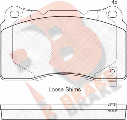 R Brake RB1990 - Kit pastiglie freno, Freno a disco autozon.pro