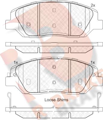 R Brake RB1997 - Kit pastiglie freno, Freno a disco autozon.pro