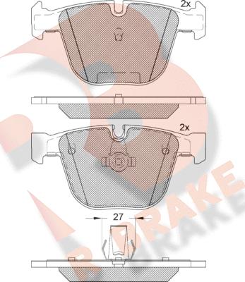 R Brake RB1949 - Kit pastiglie freno, Freno a disco autozon.pro