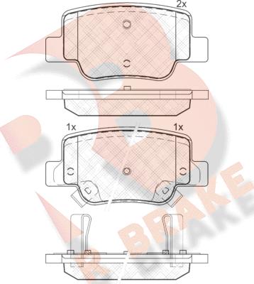 R Brake RB1945 - Kit pastiglie freno, Freno a disco autozon.pro