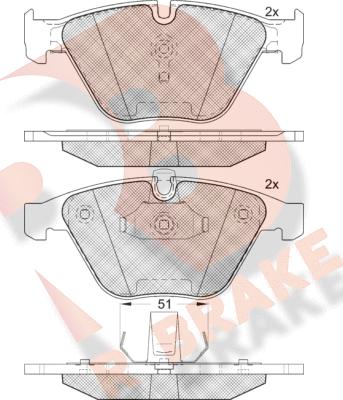 R Brake RB1940-203 - Kit pastiglie freno, Freno a disco autozon.pro