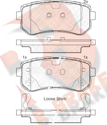 R Brake RB1948 - Kit pastiglie freno, Freno a disco autozon.pro