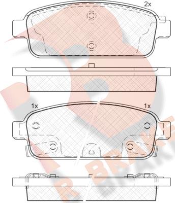 R Brake RB1943 - Kit pastiglie freno, Freno a disco autozon.pro