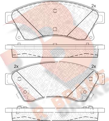 R Brake RB1942 - Kit pastiglie freno, Freno a disco autozon.pro