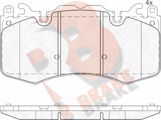 R Brake RB1956 - Kit pastiglie freno, Freno a disco autozon.pro