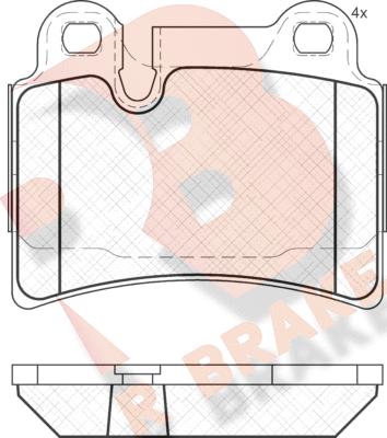 R Brake RB1951 - Kit pastiglie freno, Freno a disco autozon.pro