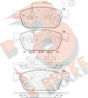 R Brake RB1953 - Kit pastiglie freno, Freno a disco autozon.pro