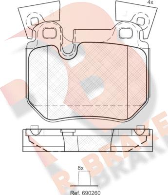 R Brake RB1965 - Kit pastiglie freno, Freno a disco autozon.pro