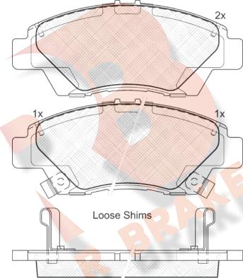 R Brake RB1906 - Kit pastiglie freno, Freno a disco autozon.pro