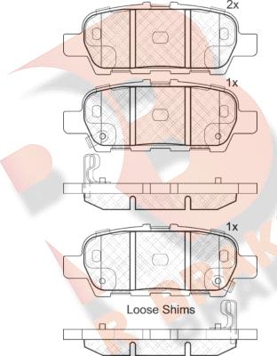 R Brake RB1901-203 - Kit pastiglie freno, Freno a disco autozon.pro