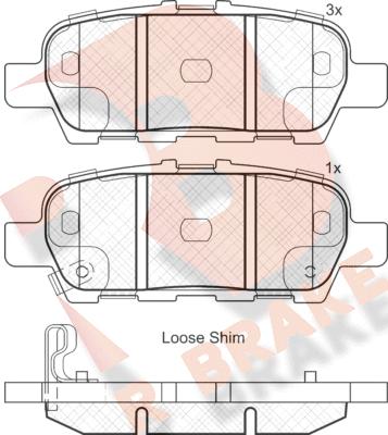 R Brake RB1901 - Kit pastiglie freno, Freno a disco autozon.pro