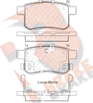 R Brake RB1907 - Kit pastiglie freno, Freno a disco autozon.pro