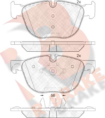 R Brake RB1919 - Kit pastiglie freno, Freno a disco autozon.pro