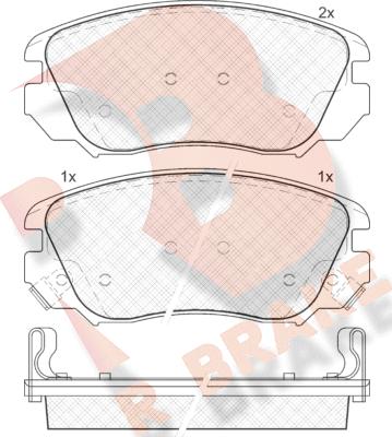 R Brake RB1914 - Kit pastiglie freno, Freno a disco autozon.pro