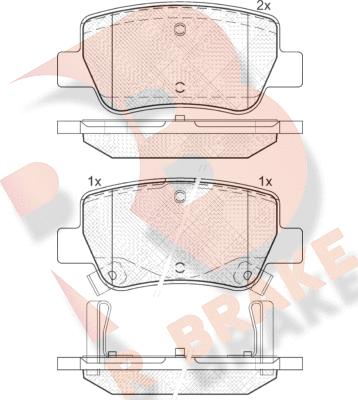 R Brake RB1916 - Kit pastiglie freno, Freno a disco autozon.pro