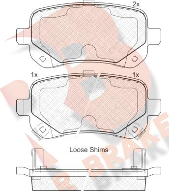 R Brake RB1910 - Kit pastiglie freno, Freno a disco autozon.pro