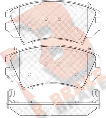 R Brake RB1913 - Kit pastiglie freno, Freno a disco autozon.pro