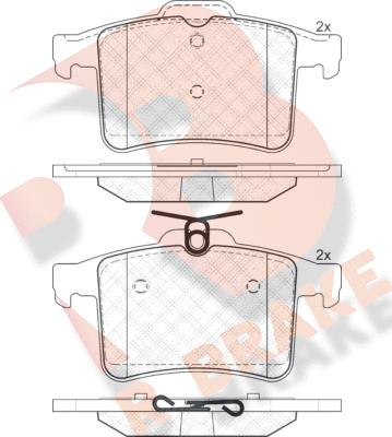 R Brake RB1981 - Kit pastiglie freno, Freno a disco autozon.pro