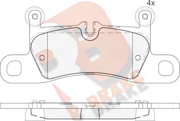 R Brake RB1987 - Kit pastiglie freno, Freno a disco autozon.pro