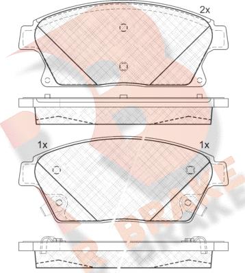 R Brake RB1939-202 - Kit pastiglie freno, Freno a disco autozon.pro