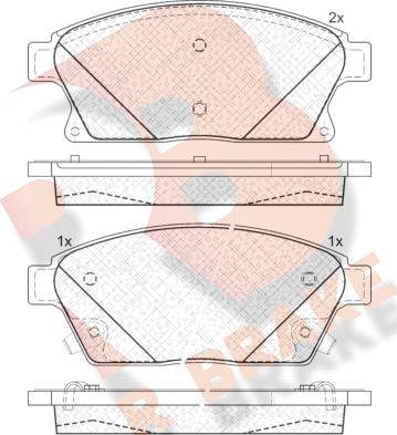 R Brake RB1939 - Kit pastiglie freno, Freno a disco autozon.pro