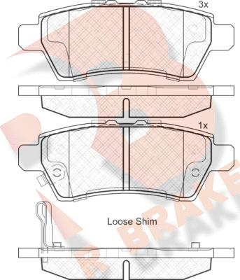 R Brake RB1934 - Kit pastiglie freno, Freno a disco autozon.pro