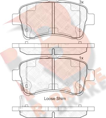 R Brake RB1933 - Kit pastiglie freno, Freno a disco autozon.pro