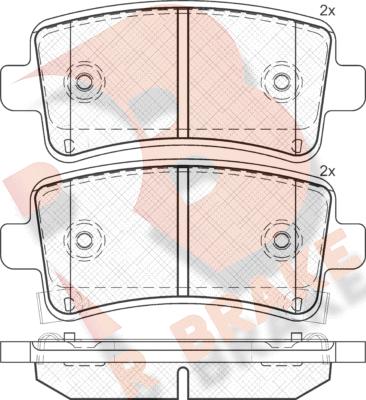 R Brake RB1929 - Kit pastiglie freno, Freno a disco autozon.pro