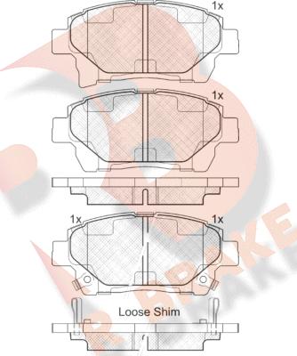 R Brake RB1926 - Kit pastiglie freno, Freno a disco autozon.pro