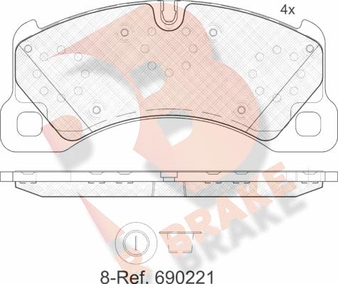 R Brake RB1921 - Kit pastiglie freno, Freno a disco autozon.pro